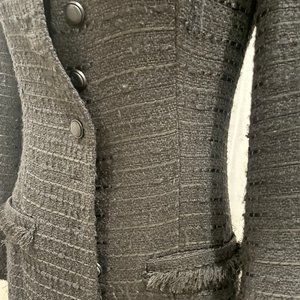 Medi Black Tweed Pea Coat